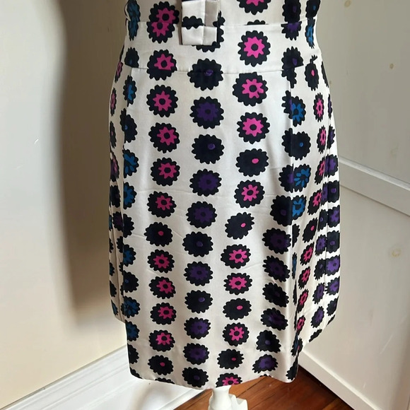 Marc by Marc Jacobs Cream Silk Dress with Florla Pattern and Ruffle Detail - 4 - Picture 5 of 12